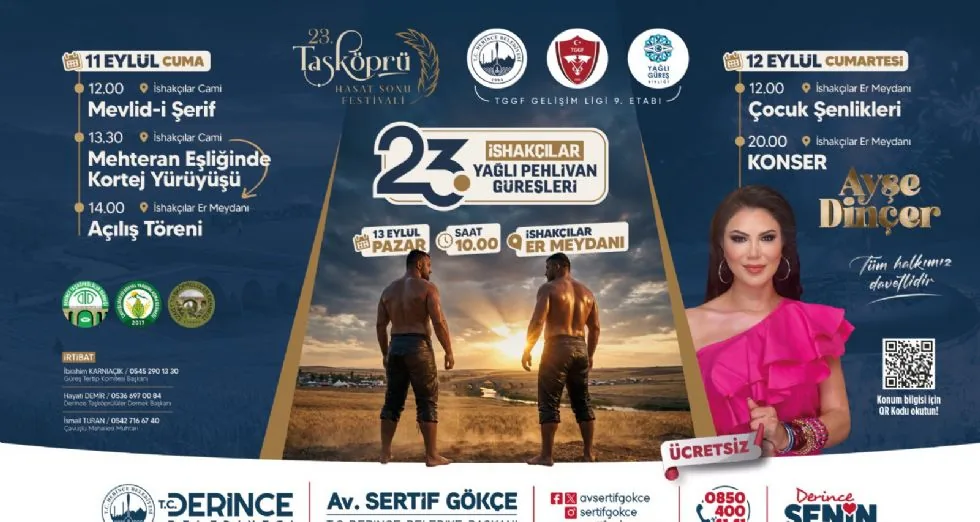 Derince'de Taşköprü Hasat Sonu Festivali 11 Eylül'de Başlıyor