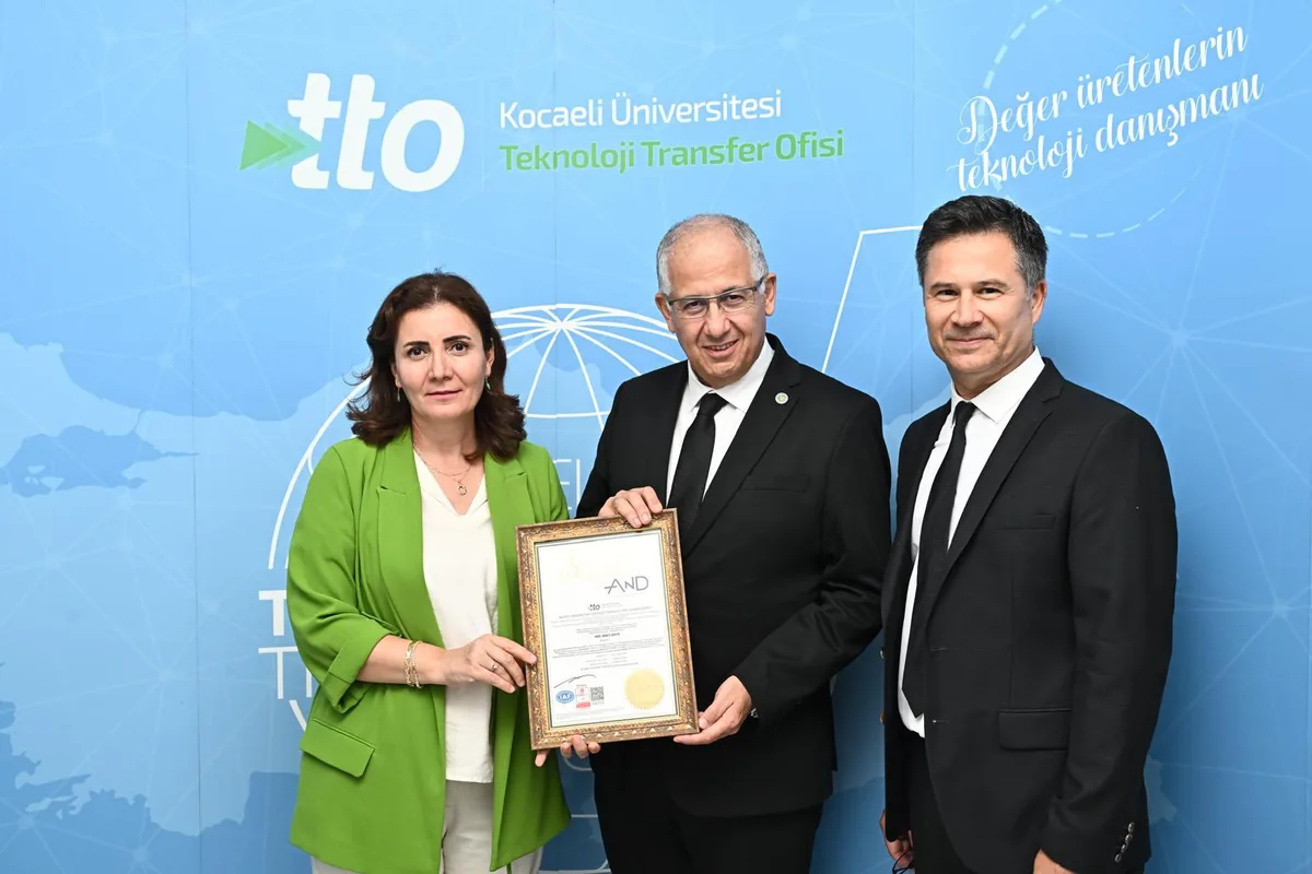Kocaeli Üniversitesi TTO, ISO 9001 Kalite Yönetim Sistemi Belgesi'ni Aldı