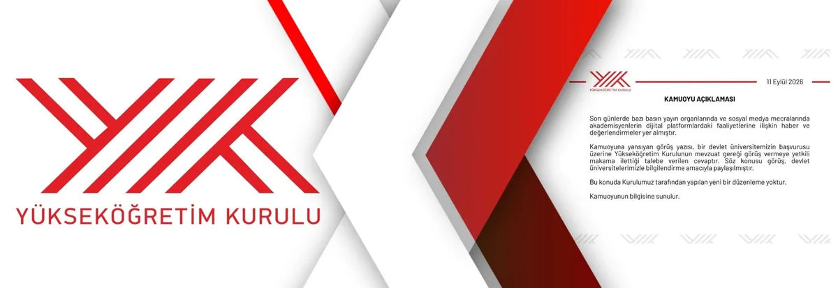 Yükseköğretim Kurulu'ndan Akademisyenlerin Dijital Faaliyetlerine İlişkin Açıklama